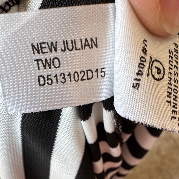 Diane Von Furstenberg Wrap Dress New Julian 2 Striped black & White size 2 - Picture 6 of 13